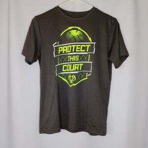 Under Armour Graphic T Shirt Athletic Heatgear Basketball Short Slve Boys Large